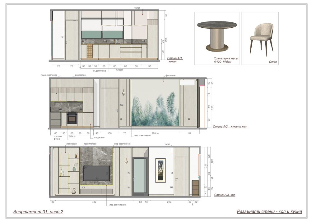 Residence 01 — interior elevation